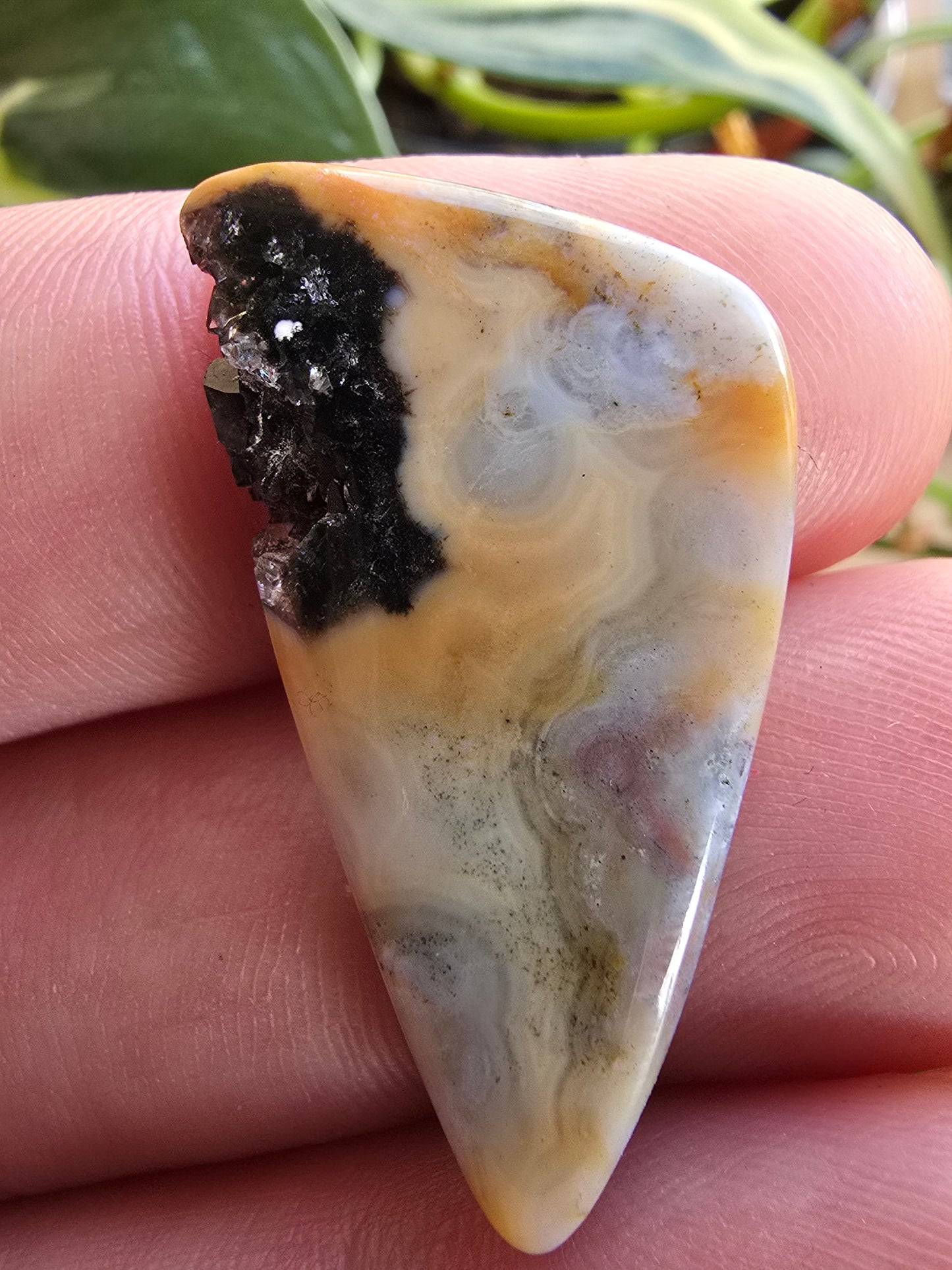 Ocean Jasper w/ Druzy edge