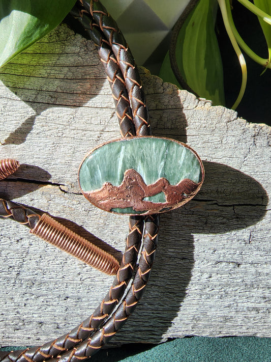 Seraphinite teton bolo tie