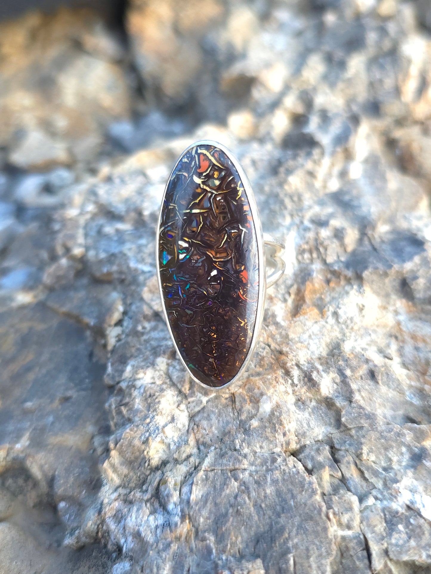 Boulder opal, size 7