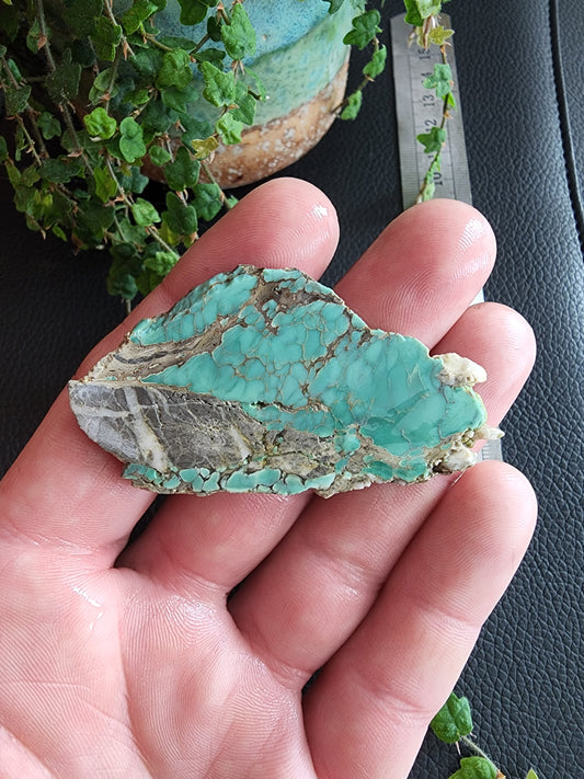 Broken arrow turquoise rough slab