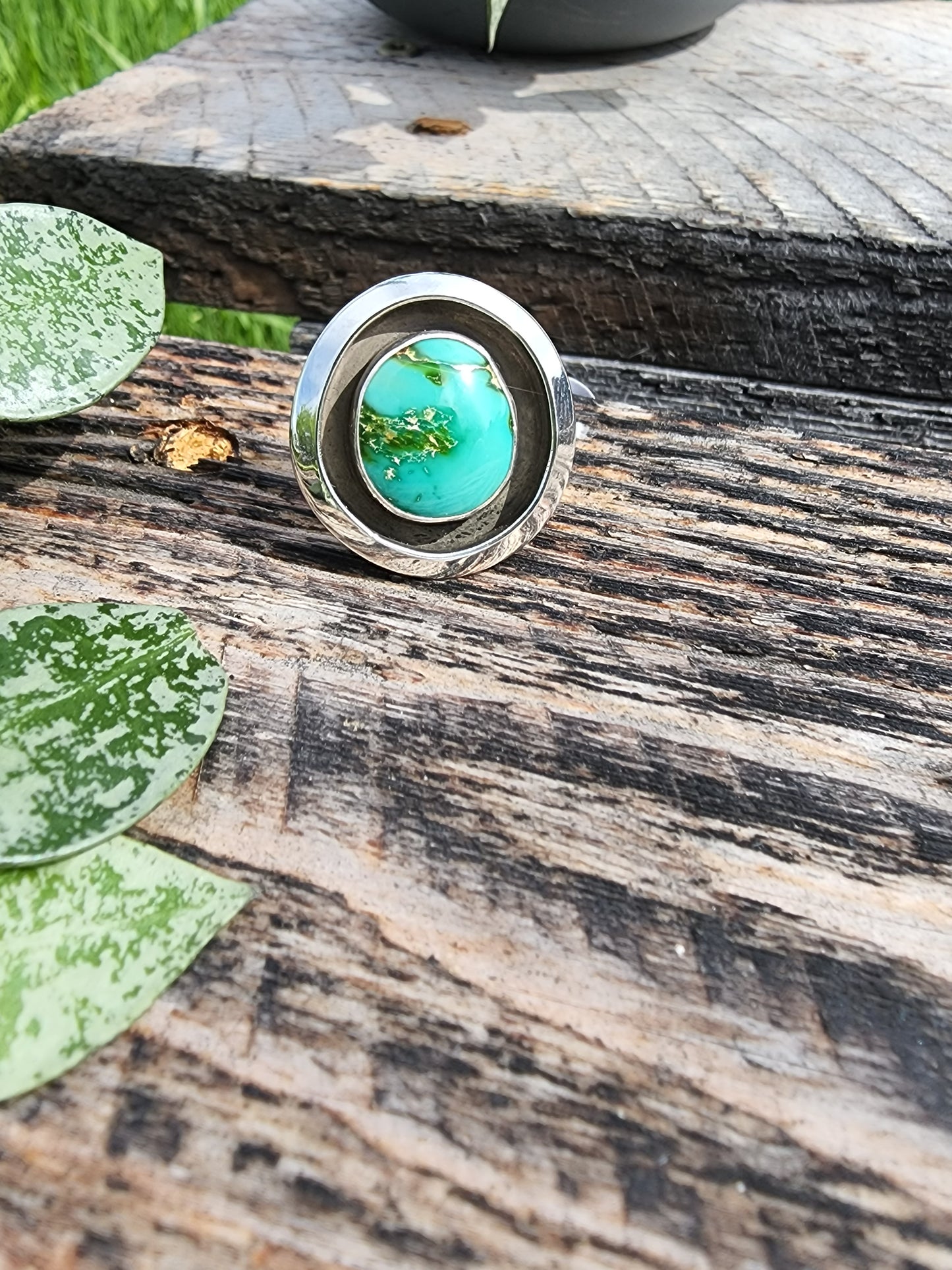 Emerald valley turquoise ring